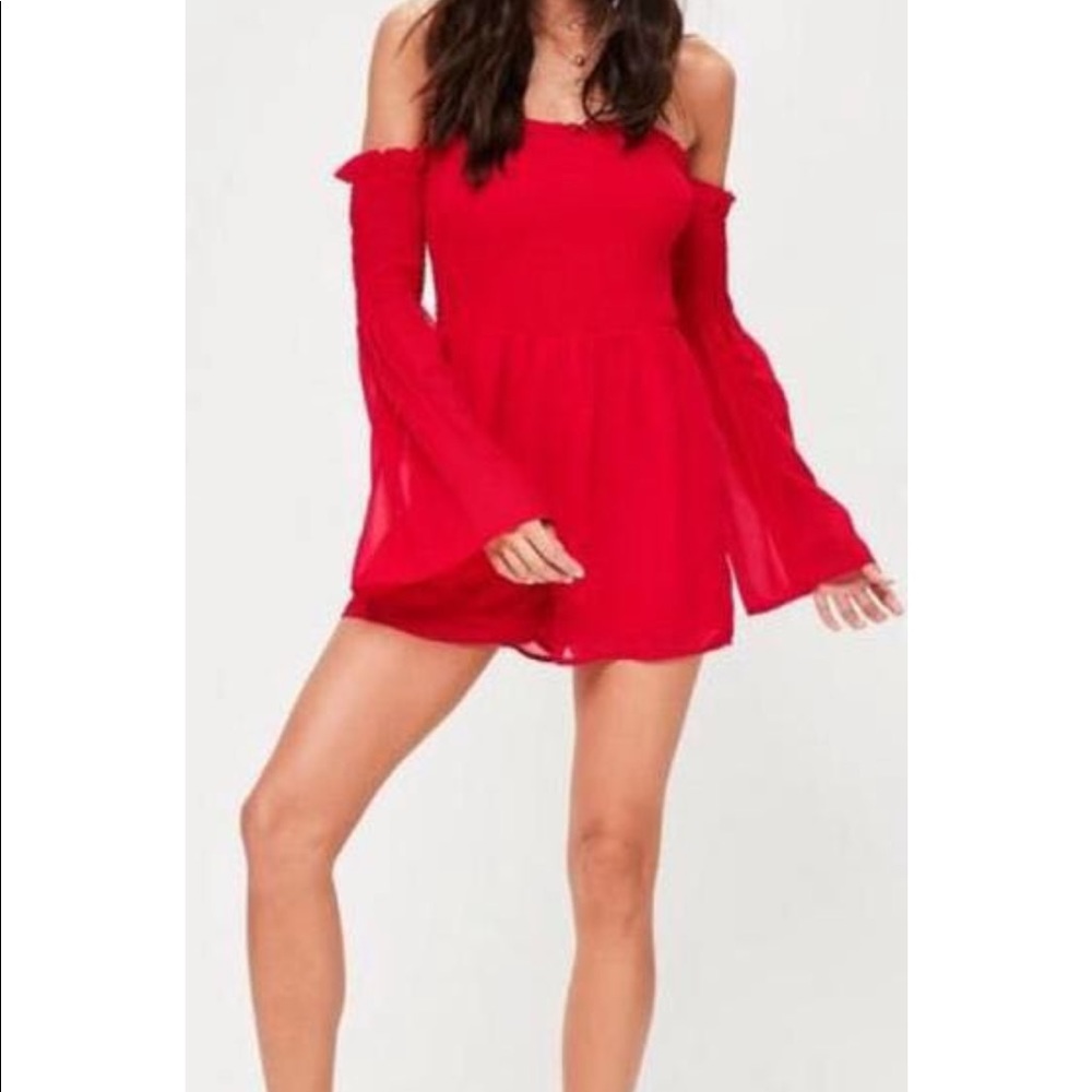 Misguided Red Romper. excellent condition,, SIZE XS, FUN outfit